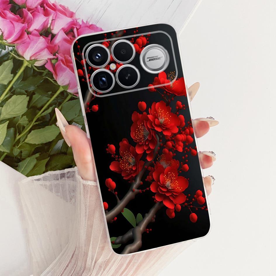 For Xiaomi POCO F8 Ultra Case Luxury Dragon Cartoon Transparent TPU Protection Cover For Poco F8 Pro Ultra PocoF8 Pro Soft Funda