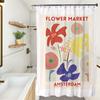 LISM Hand-Painted Floral Shower Curtain