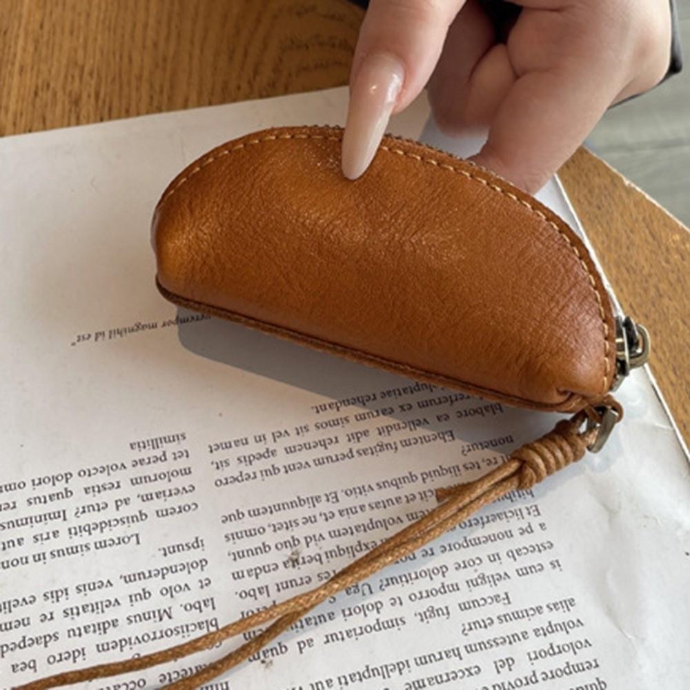 Multifunctional Car Key Bag Genuine Leather Keychain Holder Protection Cover Mini Storage Bag  Home