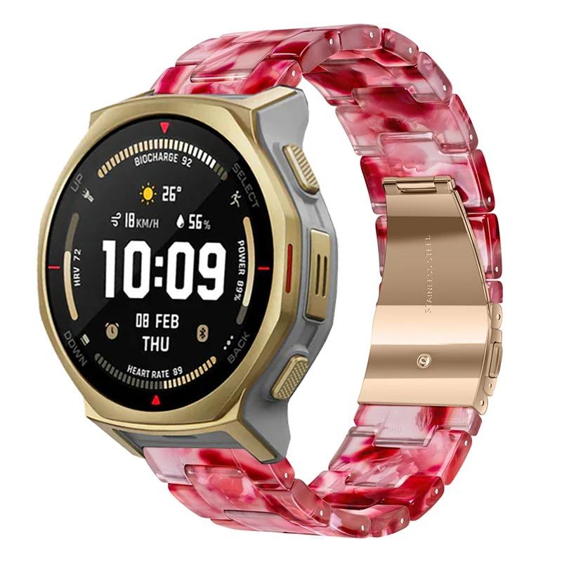 Cinturino in Resina Per Amazfit T-Rex3 Pro 48/44mm Traspirante Moda Durevole Braccialetto Per Amazfit Bip 6-5/Balance 2-1/Active 2-2 Quadrato