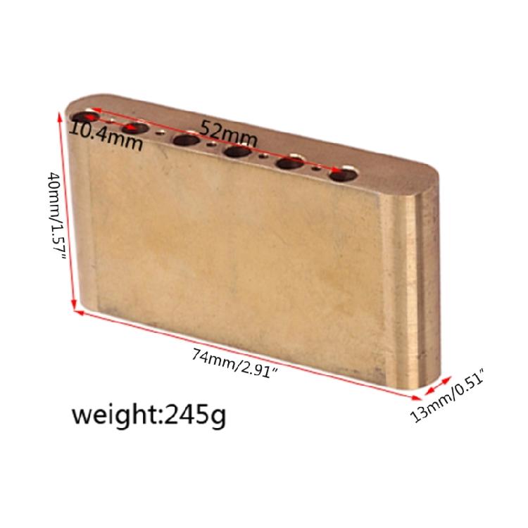 Guitar Tremolo Bridge Standard Brass Tremolo Block 10.4mm Single Rock System