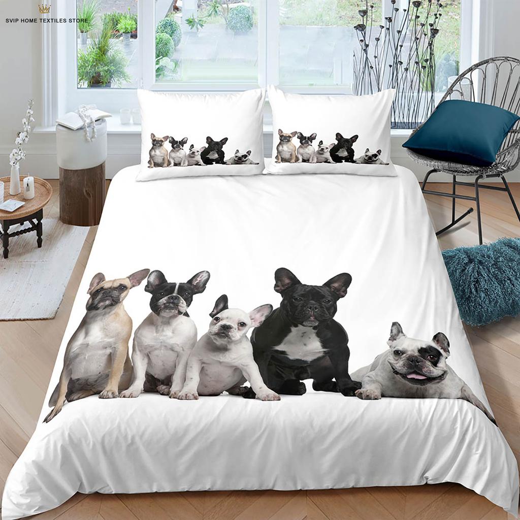 Animal Dog 3D Stereo Printing Quilt Cover Down Quilt Cover 100% Polyester Bedding Set Single Bed Kids Gift Single Bed Double Bed