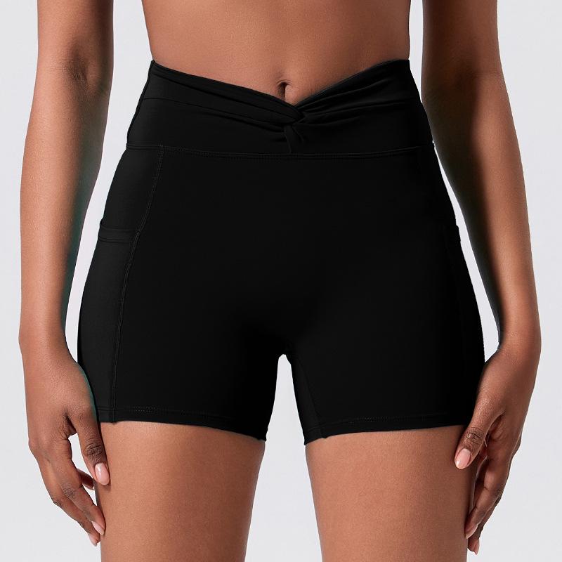 

Женские эластичные шорты для йоги с высокой посадкой - Облегающие, трансграничные шорты для фитнеса и занятий спортом на открытом воздухе L