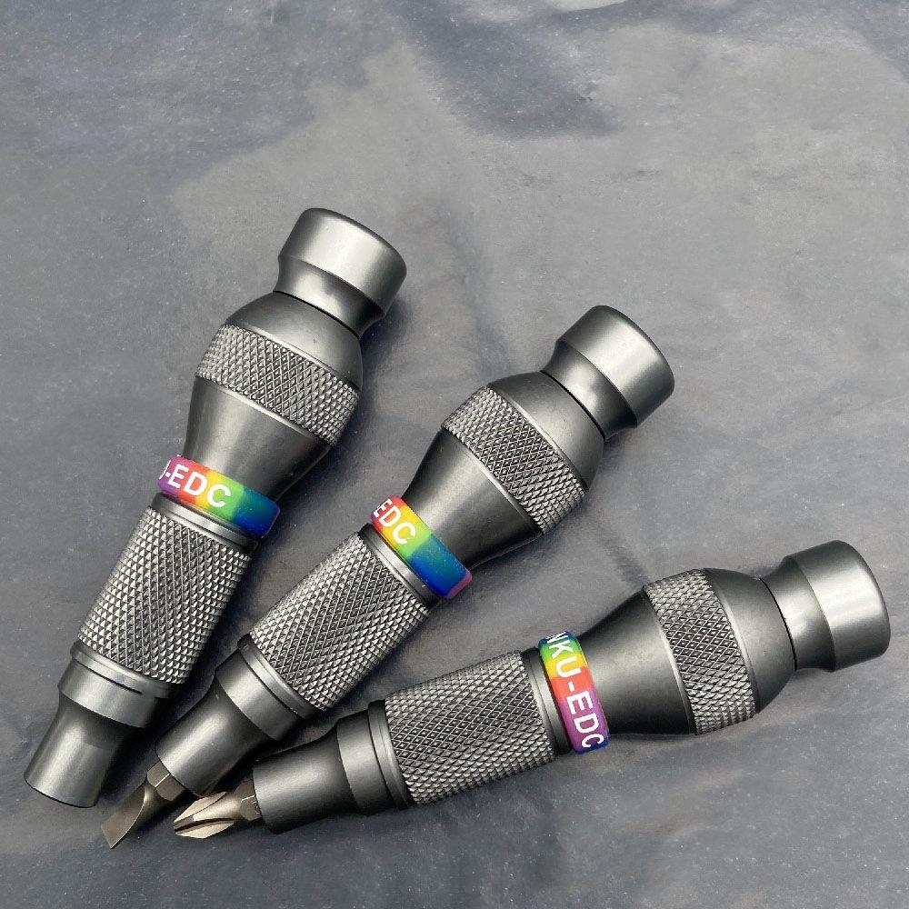 Selbstverriegelnder 6,35-mm-Schraubendreher Ganz aus Aluminiumlegierung Schraubendreher Griffschnittstelle Schnellverschluss mit starkem Magnet