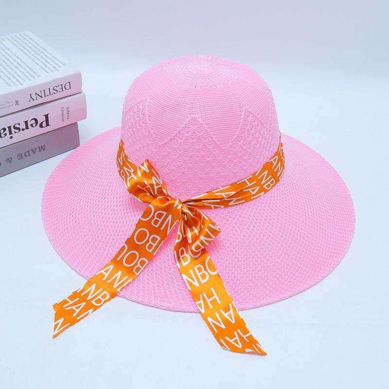 Straw Straw Hat Women's Big Eaves Beach Hat Summer Shading Sun Hat Outdoor Travel Seaside Spring and Autumn Versatile