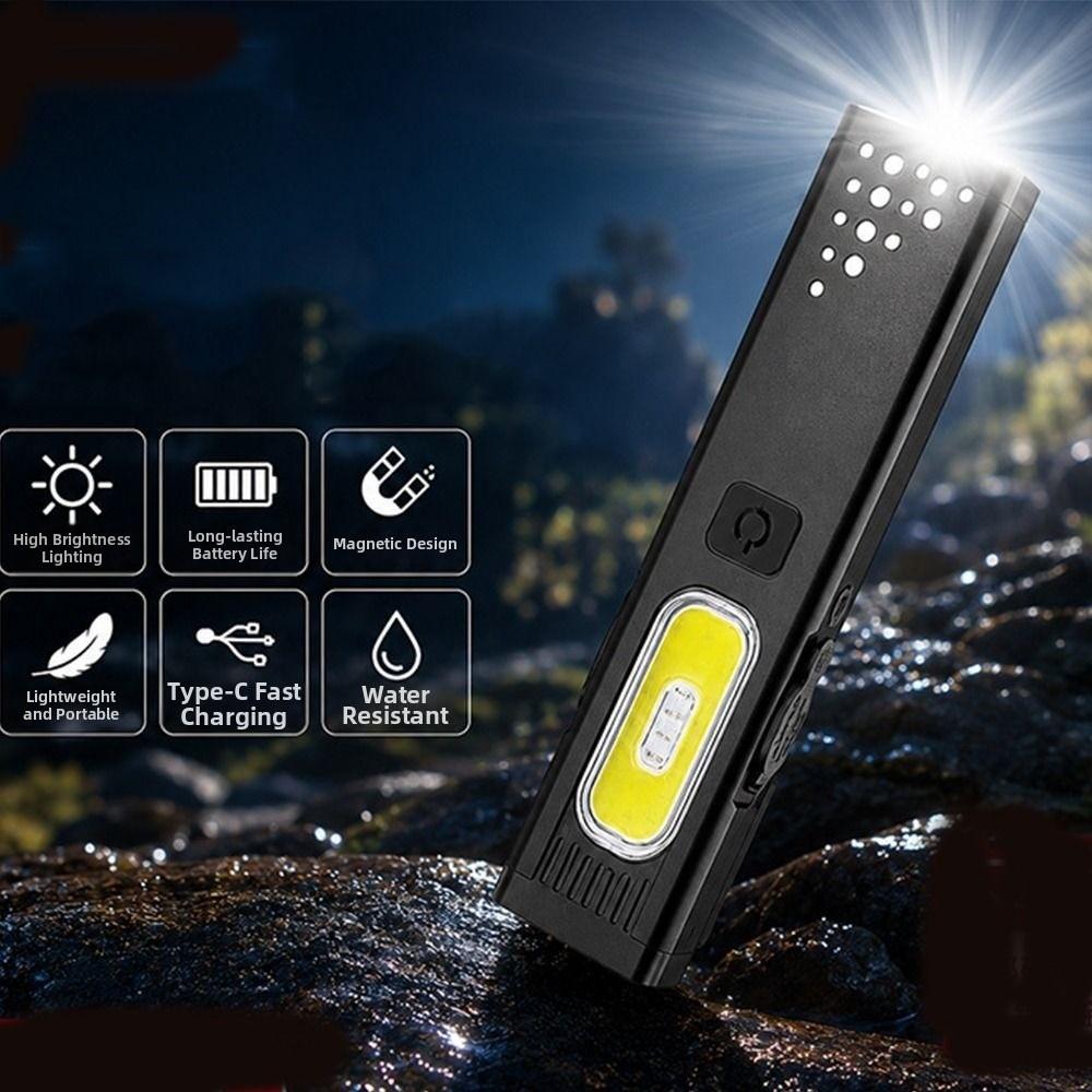Portable Mini Flashlight Multi-Mode Hat Clip Lamp Multi Function Torch Light Outdoor Work