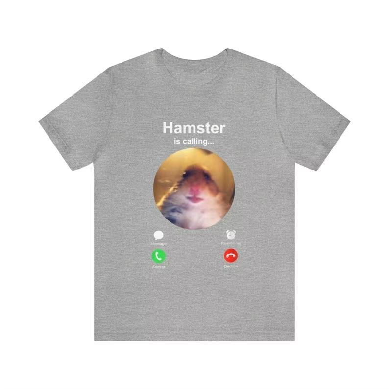 Hamster Is Calling Funny Meme Shirt Meme Hamster Staring Tshirt Front Camera Hamster Calling Hamster Shirt Hamster Meme Shirts 4XL