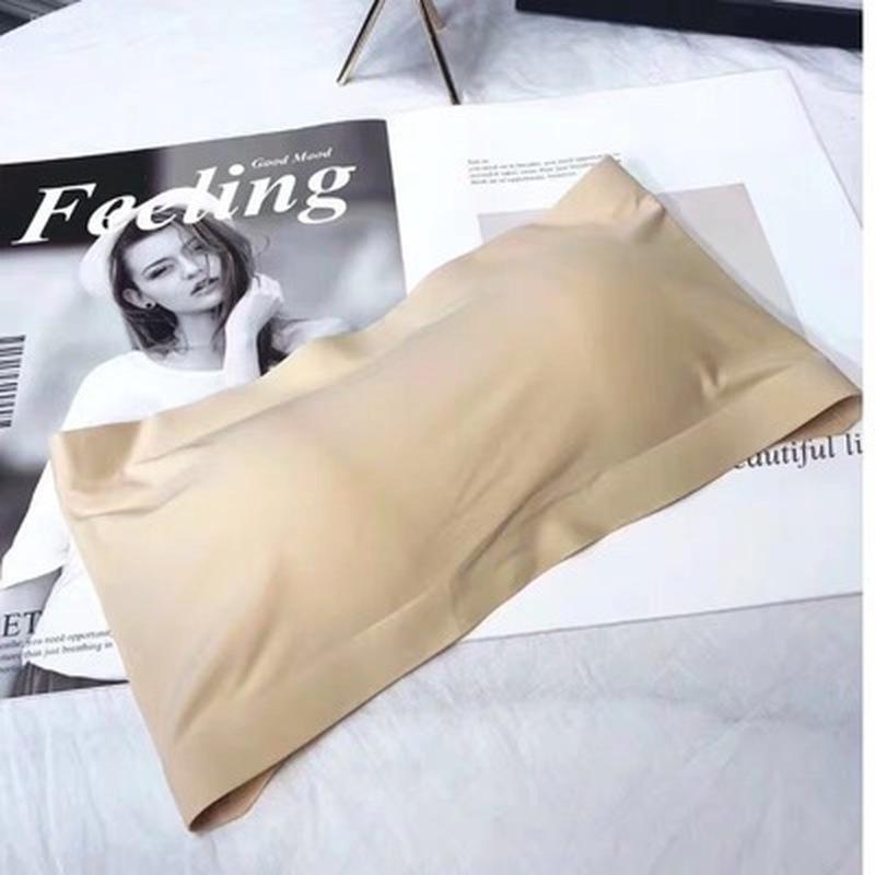 Jednodílné topy bezešvých trubek Dámská Neviditelná podprsenka Intimky Prsatější Bandeau Bez ramínek Prodyšné spodní prádlo se zavinutým hrudníkem