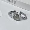 Brushed Pattern Niche Steel Belt Watch Girl Classic Simple Niche Design Texture Steel Belt Korean Quartz Watch Woman