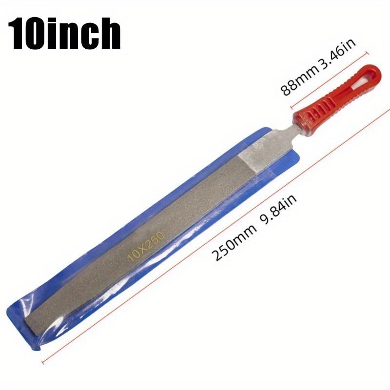 Langlebige Hochwertige Diamantflachfeile Diamantflachfeile Rot Silber Diamantnadel Flach Langlebige Handwerkzeuge