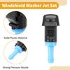 Windshield Washer Nozzle Kit for Kia Rio 2016-2024 Windshield Spray Nozzles Wiper Spray Washer Jet No.98630G3000 2 Pcs Gaskets 4 Pcs t Hose Connector