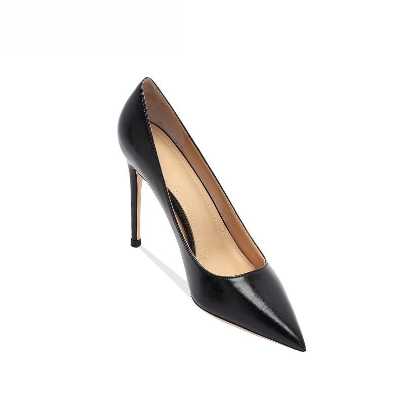 Soleist brown light Heels for women luxury Spring High Heels Shoes Stiletto Pointed Toe Pumps Leather Ladies Prom Party Shoes Women