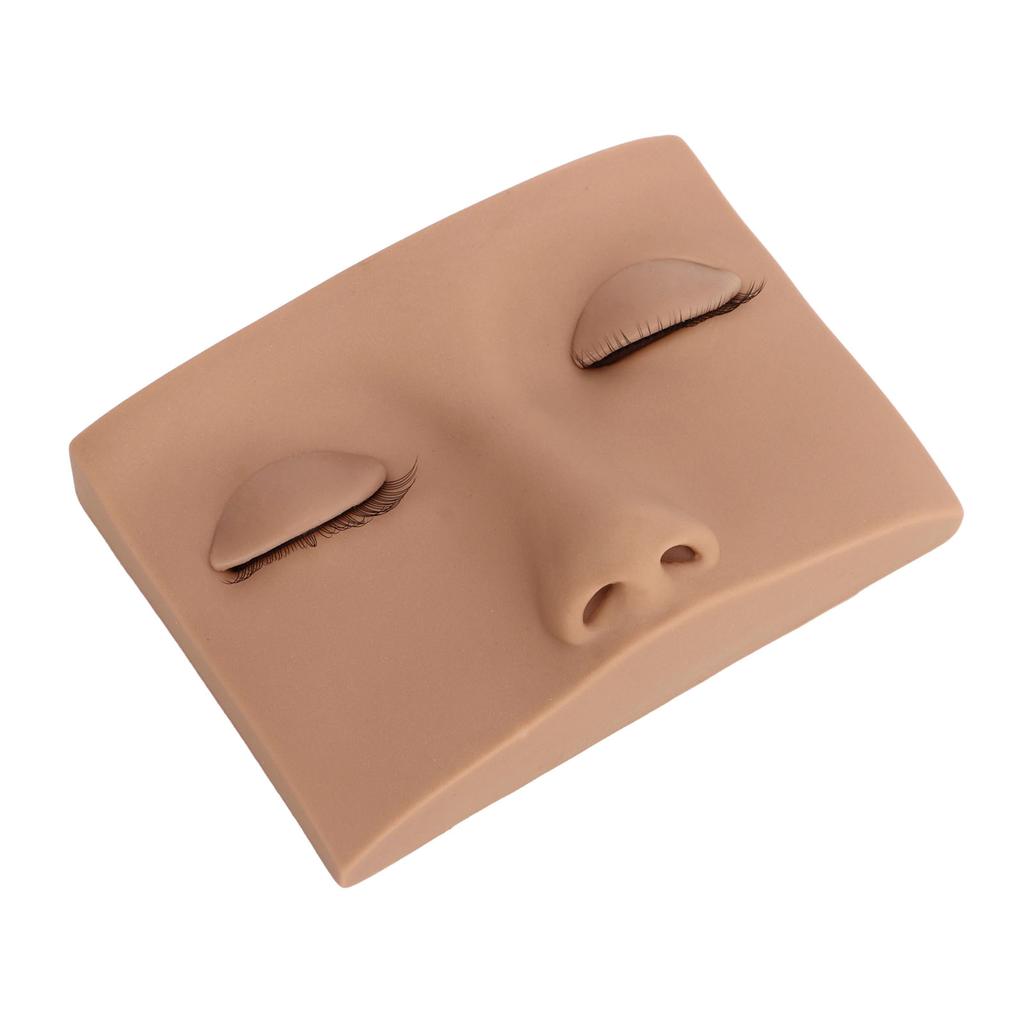 Lash Mannequin Head Removable Silicone Replacement Eyelash Mannequin Head for Training Light Brown