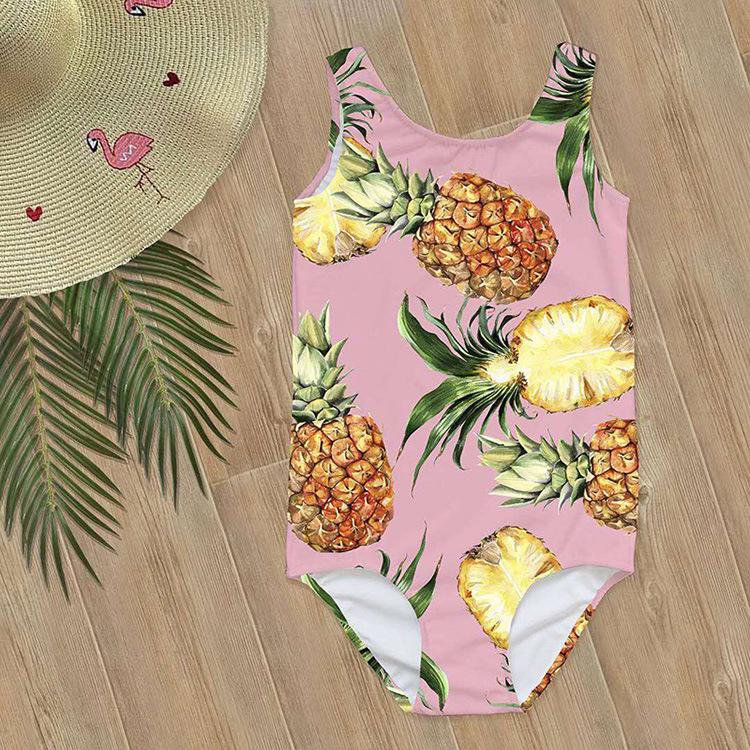 Infant Girls' Long-Sleeve Sun Protection Swimsuit (Ages 0-8)