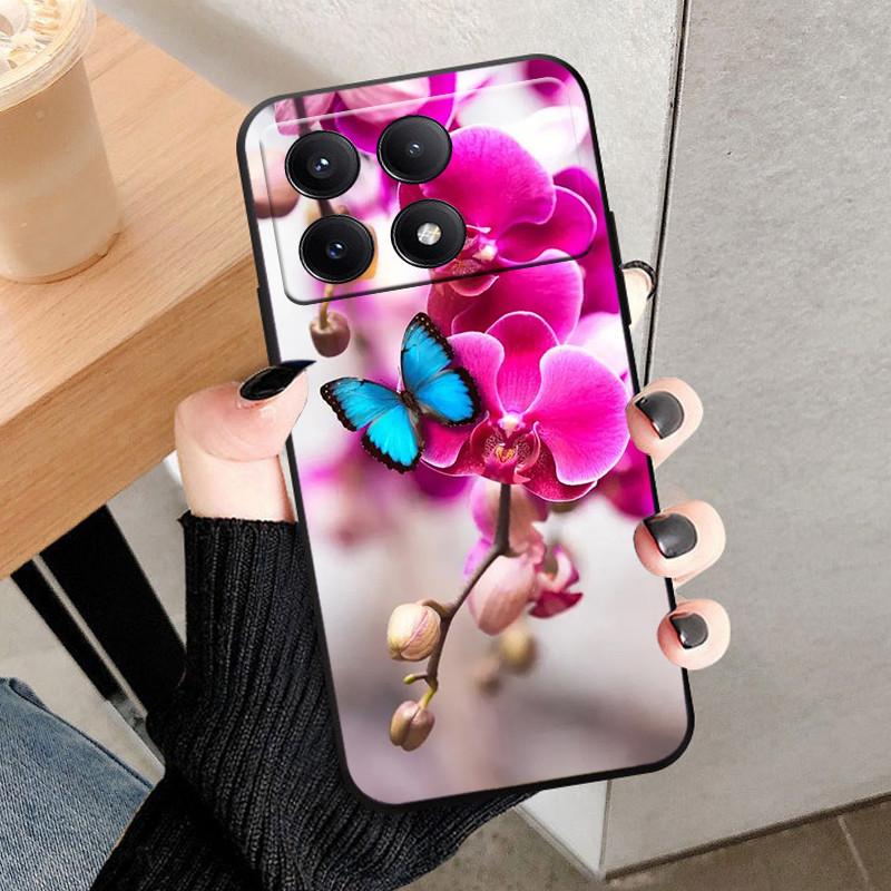For POCO X6 Pro Case Cover Fundas Black Soft Silicone TPU Protective Phone Case For Xiaomi POCO X6 Pro Bumper Coque POCOX6 X 6