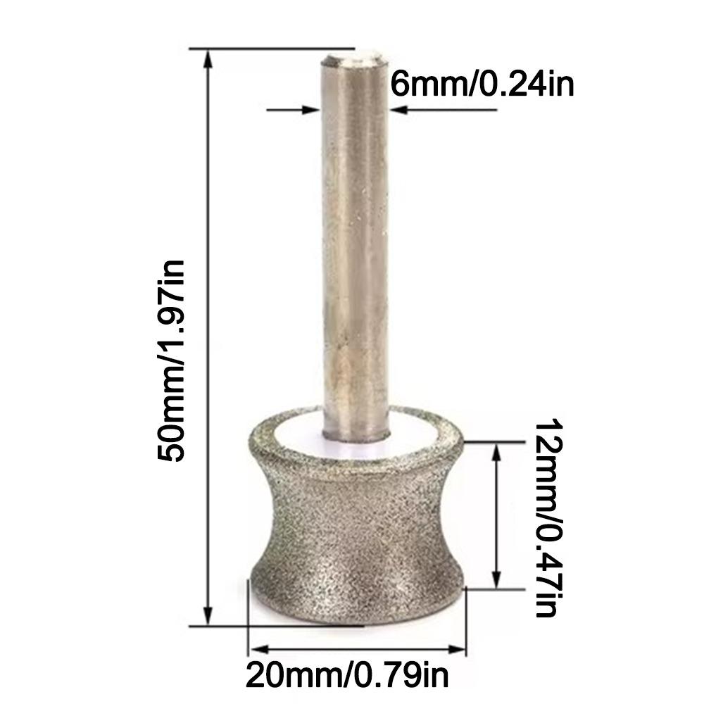 Glass Round Burr Drill Bits Concave Diamond Grinding Wheel Abrasive Grinding Wheel