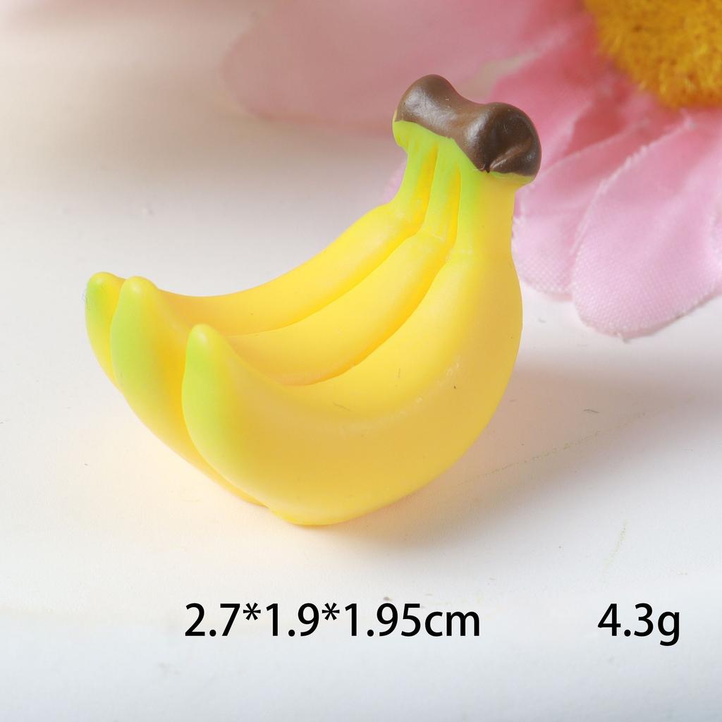 10 Pièces Mini Fruits Simulation 3D Banane Emballage Indépendant Style Kawaii Maison de Poupée Cuisine Téléphone Portable Accessoires Bricolage