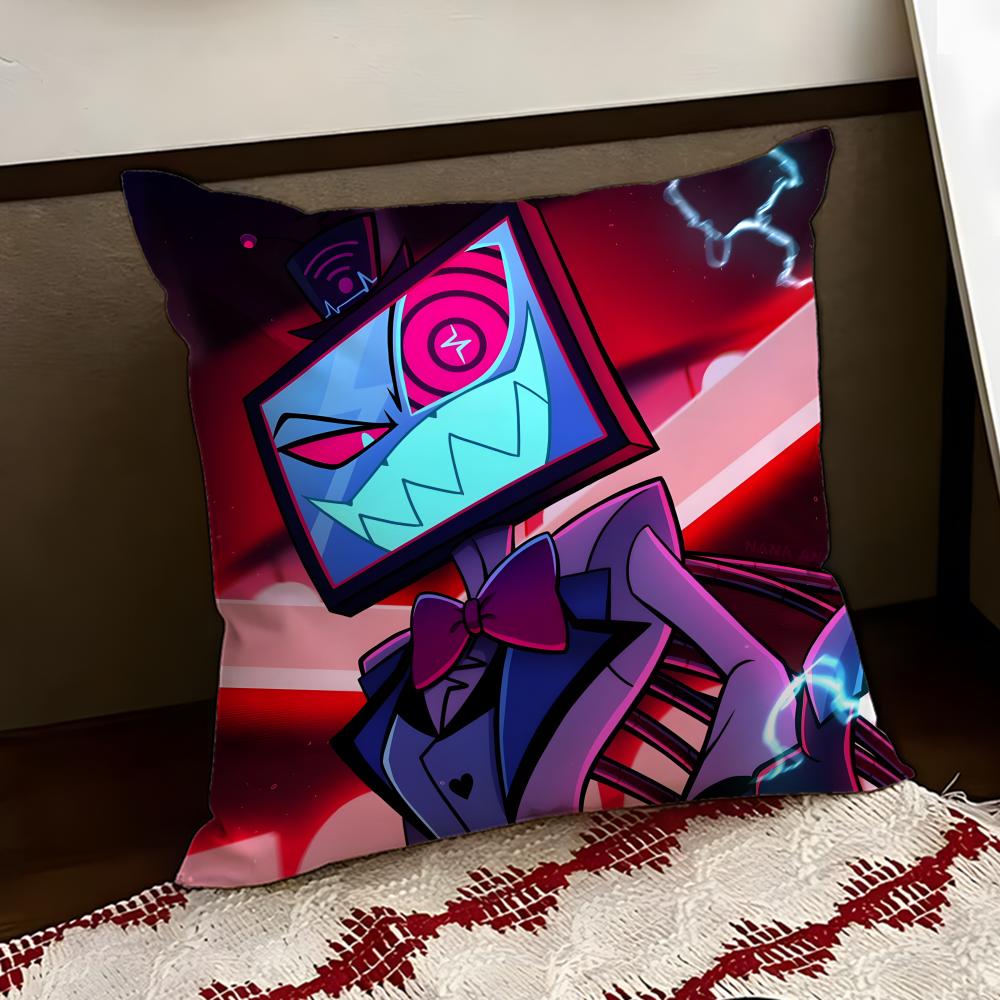 HHazbin HHotel Anime Cushion Cover Reversible Soft Durable Pillow Cover Home Car MultiScene Use for Daily Comfort