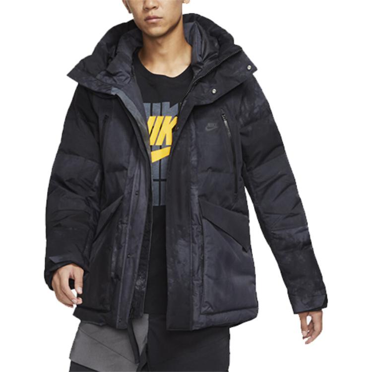 Nike Storm-Fit City Series Multi-Pocket Hooded Down Jacket Men Outerwear Black DD8288-010