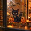 Static Cling Black Cat Window Sticker Removable Window Cling Sticker  Halloween Decor