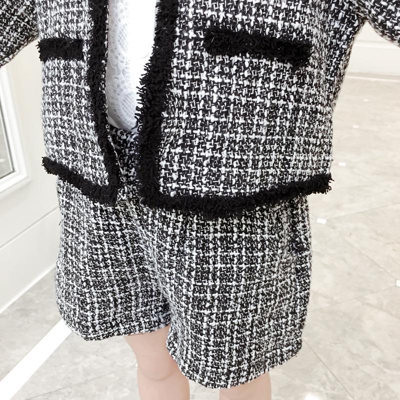 Spring Style Fragrant Jacket & Shorts 2-Piece Set for Girls - CK391