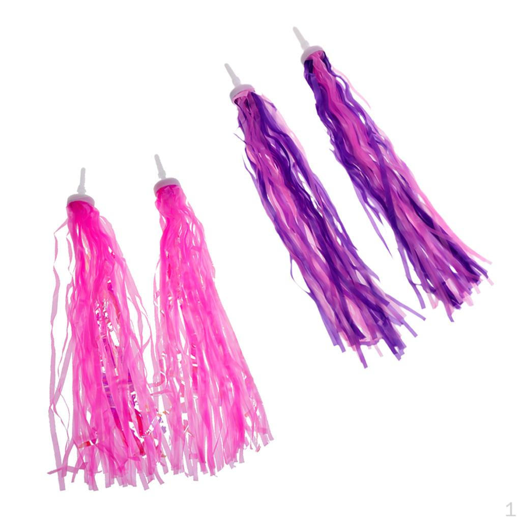 

2 Pair Kids Scooter Bike Handlebar Streamers Grips Decoration Great for Personalizing