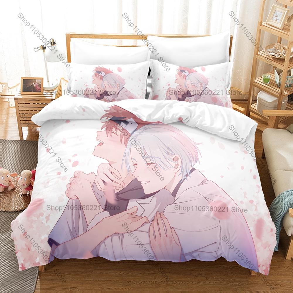 Sk8 The Infinity Printed Bedding Set, Duvet Cover plus 2 Pillowcases, Sport Anime Style Soft Microfiber Home Textiles