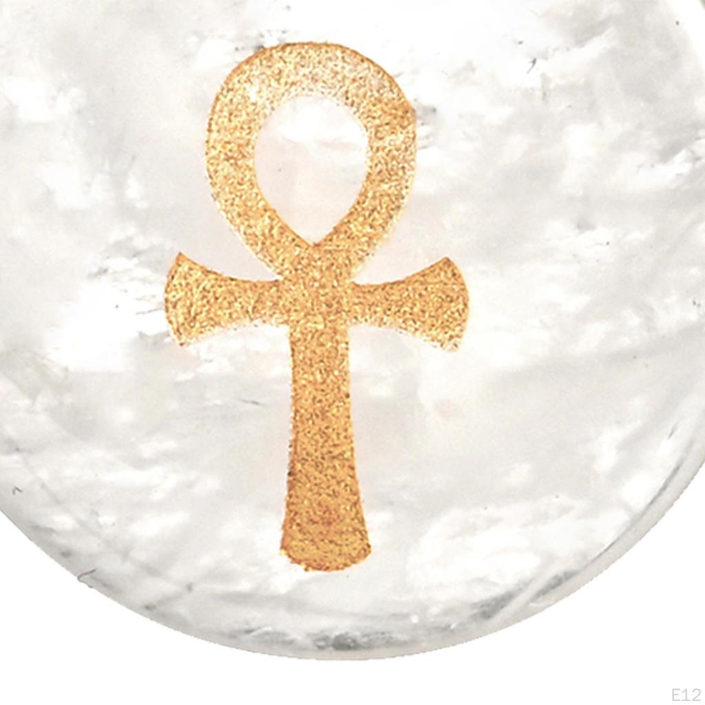 30mm Diameter Round Necklace Pendant Ancient Egyptian Ankh Cross Fashion Jewelry Talisman