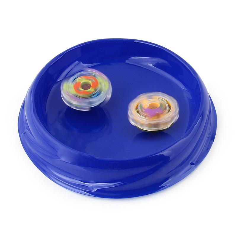 Exciting Colorful Top Battle Set Durable Plastic Spinning Tops With Handle Arena