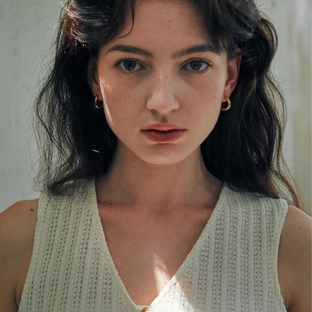 Verte Vague Earring  Gold    Deux.silver.220