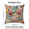 2D Floral Flowers Patters Pillowcase 45x45cm Rose Pattern Sofa Cushion Cover Lifelike Sunflower Pillow Cloth Cover Home Decor