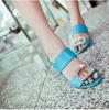 Women Summer Sandals Shoes With Low Heels And Rhinestone Embellishments