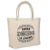 Sac De Plage - PLANETEE - Sarah Déesse Légende - Coton Imprimé France - Grande Contenance - Anses Solides