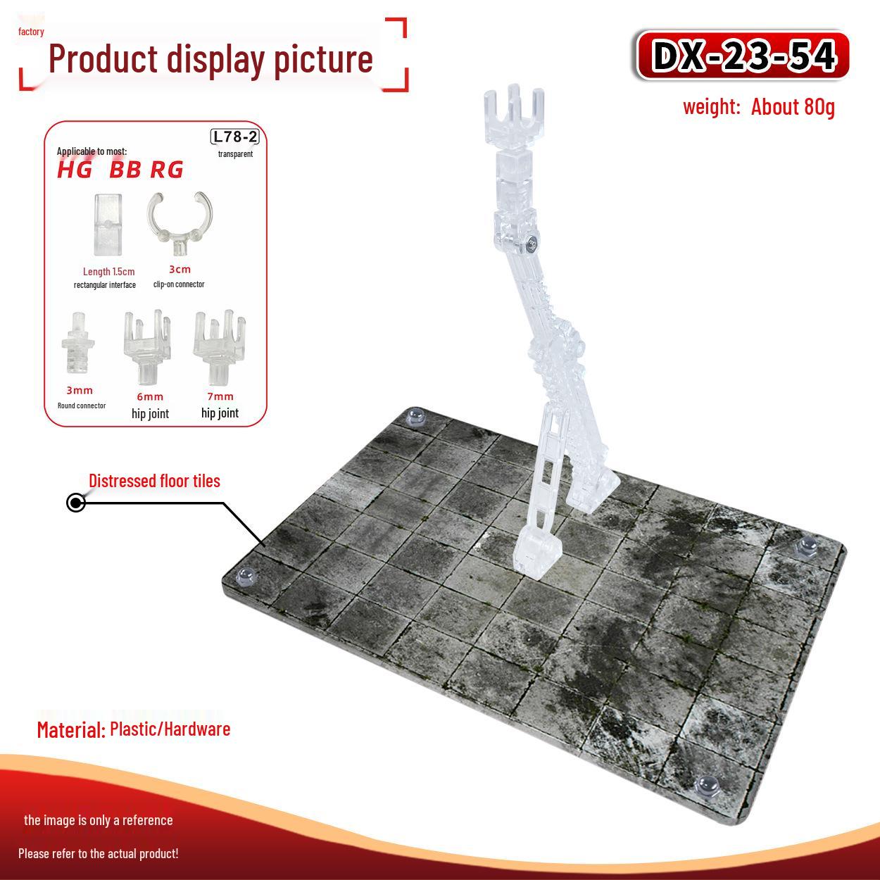 Weathered Hangar Base for HG/RG 1/144 Gundam Models