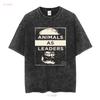 BEST TO BUY Dark Retro Animals As Leaders Essential Music S 5XL T Shirt Long or Short Sleeves Vintage Washed Casual Fashion