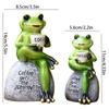 1 Piece Resin Patio Lawn Decoration Desktop Balcony Home Decoration Cartoon Animal Small Frog Statue Garden