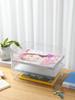 A4 vertical document letter letter book storage 3-tier tray, case, tray, (3pcs/set, clear)