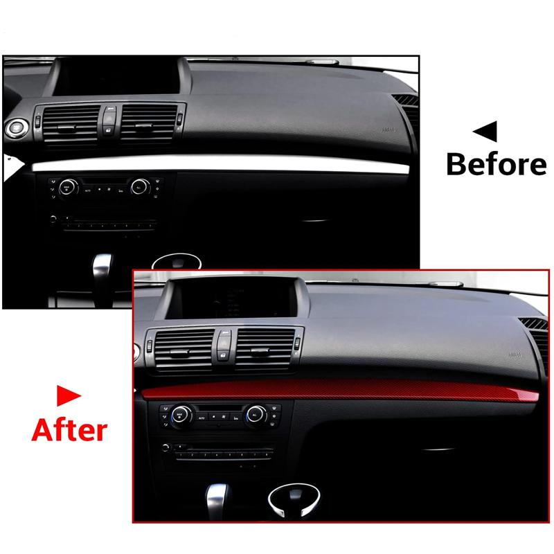 Instrument Panel strip Car inside Trim Accessories Sticker For BMW 1 Series E81 E82 E87 E88 2008-2013