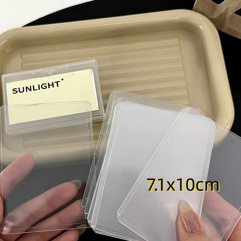 10Pcs Fashion High Transparency Card Holder Protective Case DIY Photocard Packaging Double-sided Dustproof Case