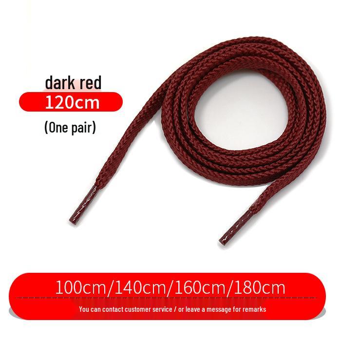 Flat Thickened Sneaker Laces for Casual and Basketball Shoes - In Black, White, and Colorful Designs