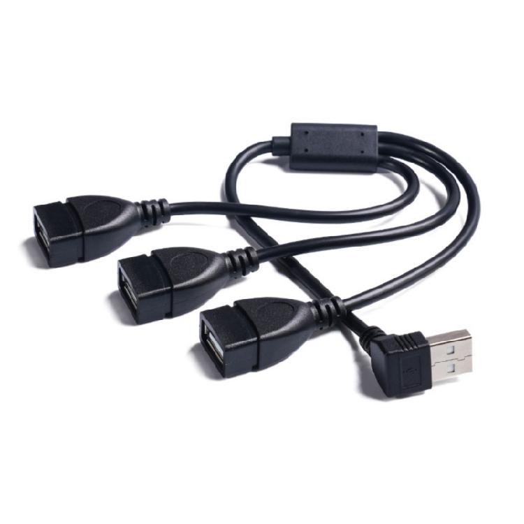 USB Splitter Adapter Featuring Chip Control for 5V3A Current Enabling Fast Charging of Three Devices