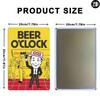 Metal Wall Decor for Home  Retro Beer OClock Sign  Classic Cartoon Garage Man Cave