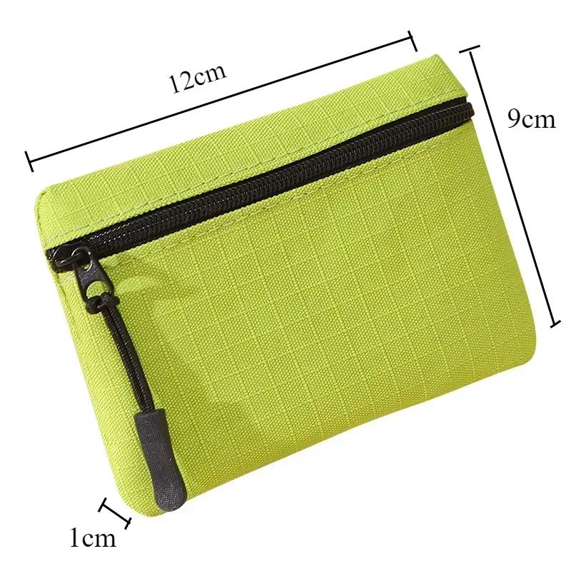 2025 Women's Fabric Coin Purse Multi Pocket Zipper Wallet with Card Slots Plain Color Small Organizer Bag for Cash Coins Cards