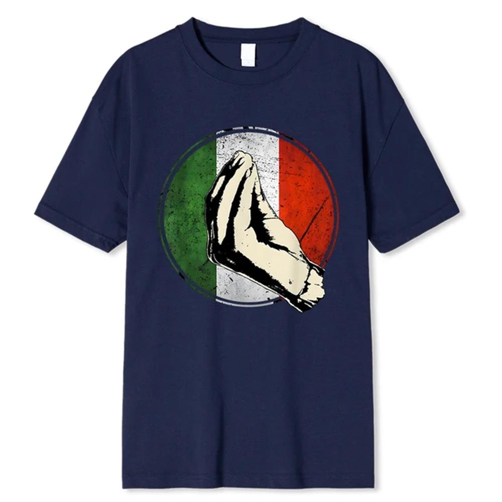 Italian Gift Shirt Funny Italy T-Shirt T Shirt Fitted Casual Cotton Men Tees Cool Summer Breathable Oversize Short Sleeves 72451