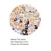 50 Stück Nützlicher klarer Druck Netter Mädchen-Aufkleber Wasserdichter PVC-Kleber Schreibwaren Koffer Laptop Tagebuch Aufkleber Bürobedarf Anime-Aufkleber