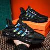 Daddy Schuhe Sommer Schwarz Weiches Leder Weiche Sohle Luftgepolsterte Reiseschuhe Sommer All Match Atmungsaktive Freizeit Sport Herrenschuhe