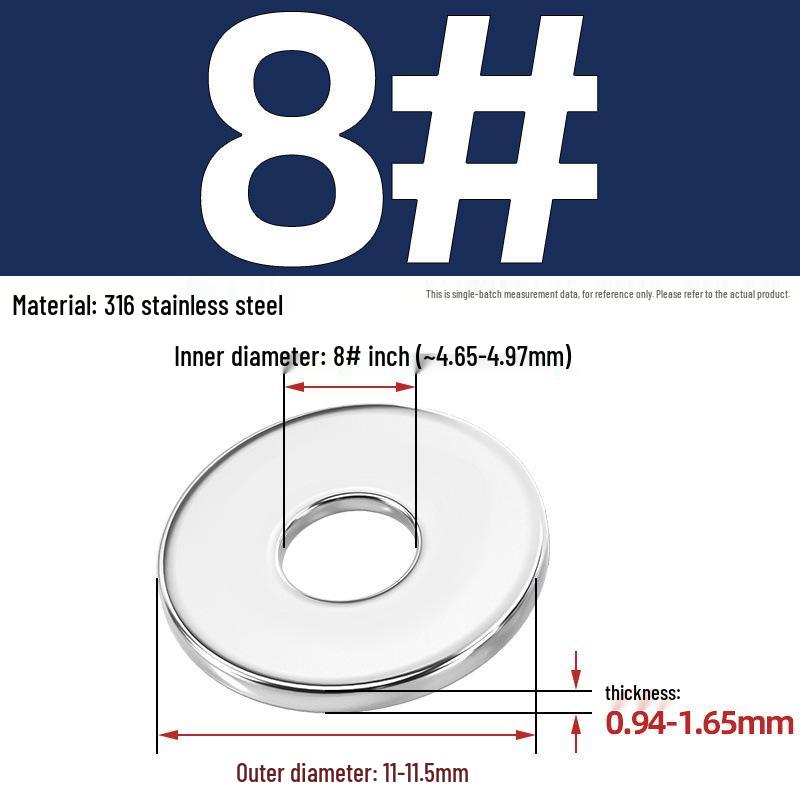 

304/316 Stainless Steel Flat & Round Washers Collection