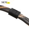 SKW RCA Audio Cable 5M Male To Male 2RCA To 2RCA Gold Plated Connectors 99.99% OCC Single Crystal Copper Double Shielded for Amp CD Player Car Audio