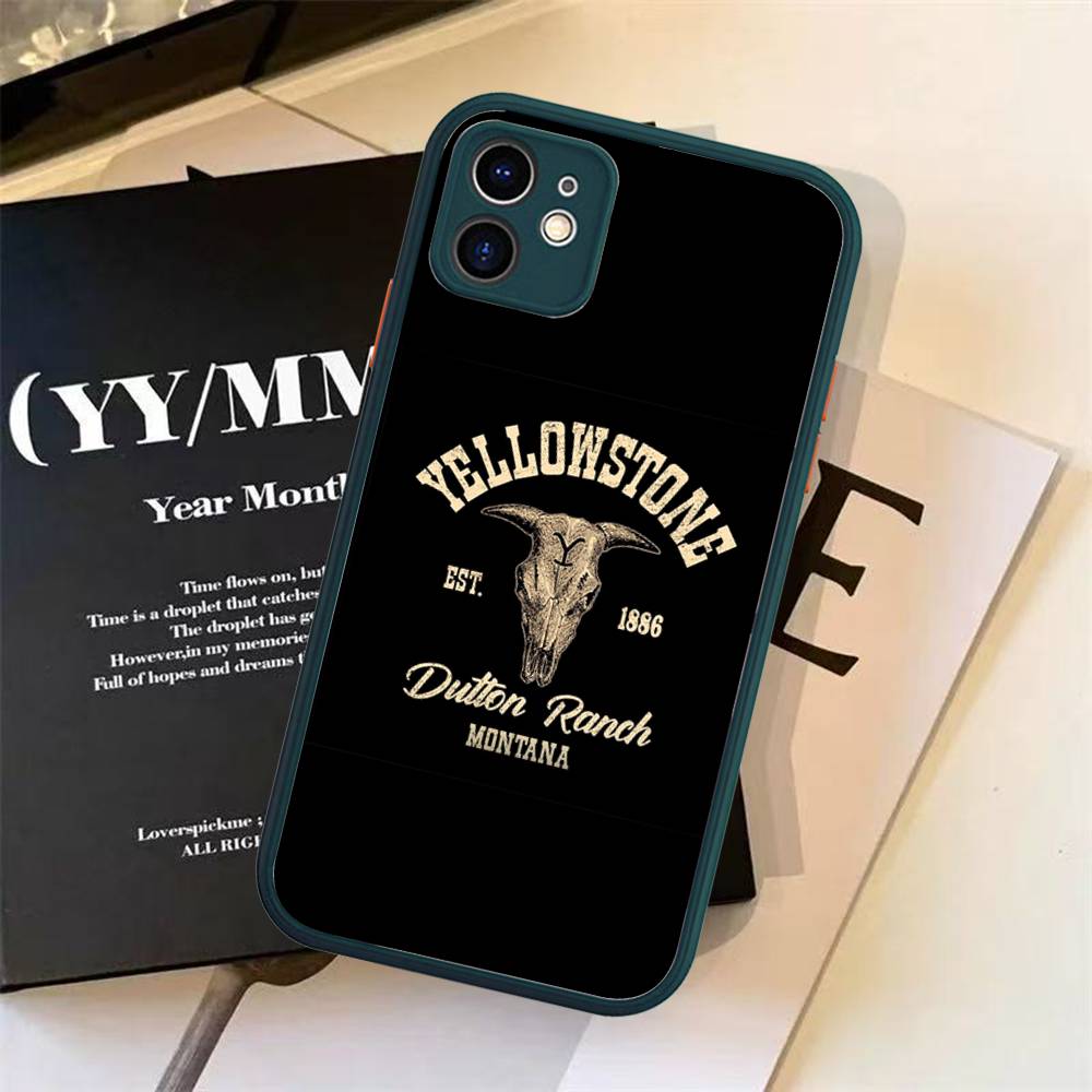 Popular Y-Yellowstone D-Dutton R-Ranch Phone Case For iPhone 13 12 X XS MAX Pro Max 16 15 11 14 Pro Max Shockproof Matte Cover