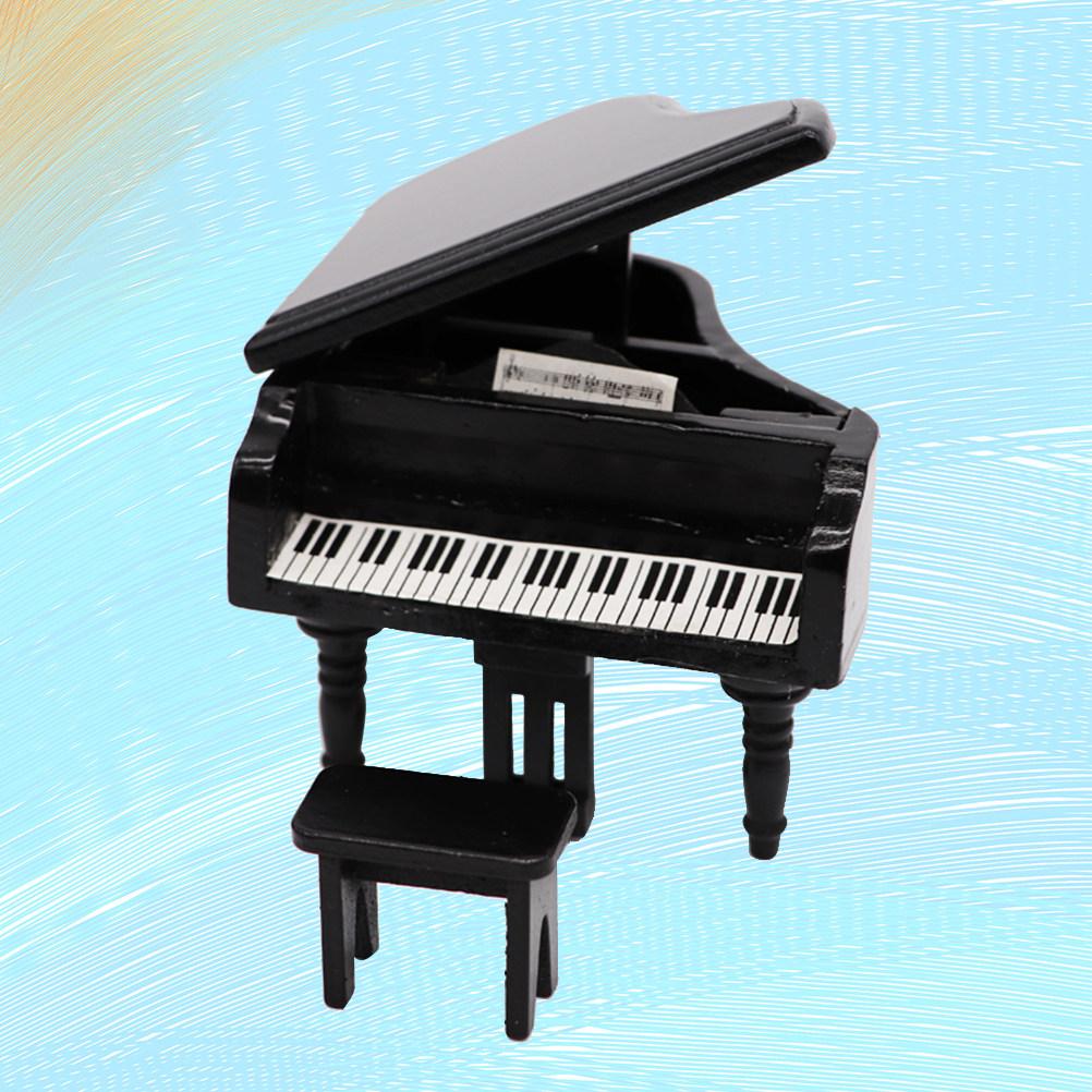 Miniature Realistic Grand Piano Simulate Pocket Piano Decoration Home Office Educational Display Tabletop Models Gift